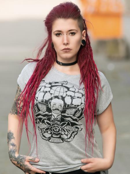 Bleeding Sailor Extended Shirt [heather grey]