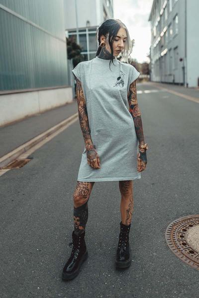 Girl - Mushroom Dress [heathergrey]